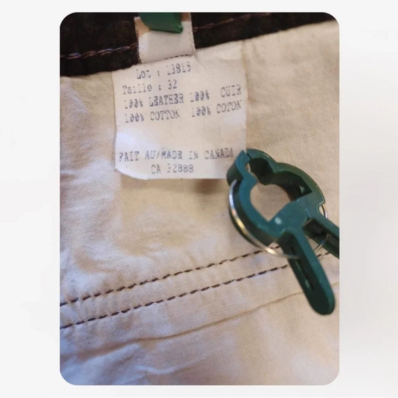 Skotts Brown Suede Lined Pants  Size 32 - Picture 5 of 12